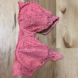 victoria’s secret lacy “body by victoria” bra pink